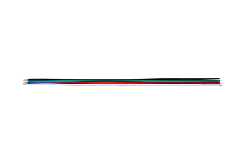 Flachbandkabel RGBW – 5-polig, 22 AWG, Meterware für LED-Installationen