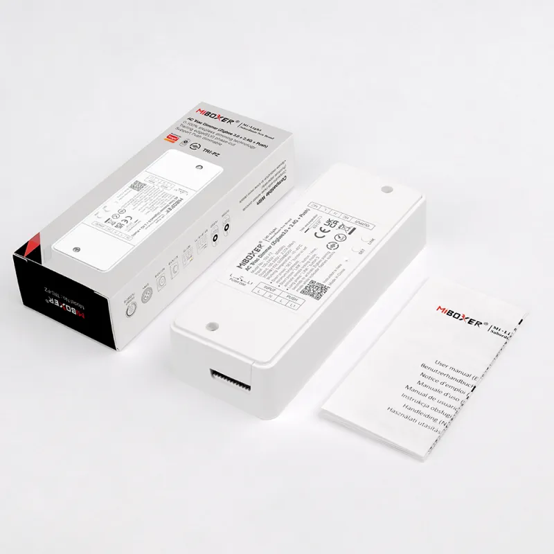MiBoxer TRI-PZ Zigbee 3.0 LED-Dimmer für 230 V Leuchten – Triac-Dimmer 500W 2,4Ghz, Push