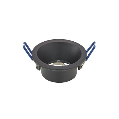 Schwarzer LED Einbaurahmen rund Ø68 mm für Deckeneinbauleuchten