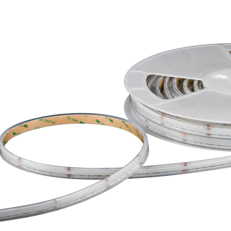 COB RGBW LED Streifen 12 mm – 784 LEDs/m, 24V, 18 W/m, 5m – RGB + Warmweiß 3000K, CRI>90, IP68, Außenbereich