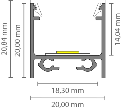 Hohes LED Alu Aufbauprofil 2m EXO-N2_16 (16 mm) –| Aluminiumprofil für LED-Strips Hohes LED Alu Aufbauprofil 2m EXO-N2_16 (16 mm) –| Aluminiumprofil für LED-Strips