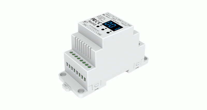 MiBoxer DL2 DALI LED Controller mit Display und Schraubklemmen für Hutschienenmontage