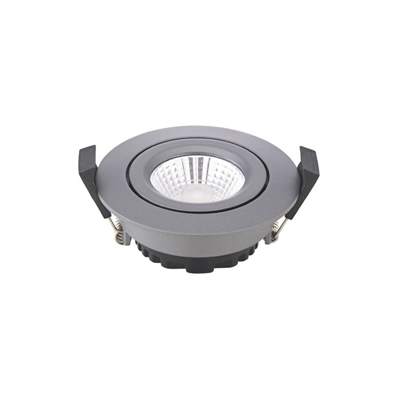 SIGOR DILED LED Einbauleuchte 6W grau Ø68mm dimmbar für Deckeneinbau