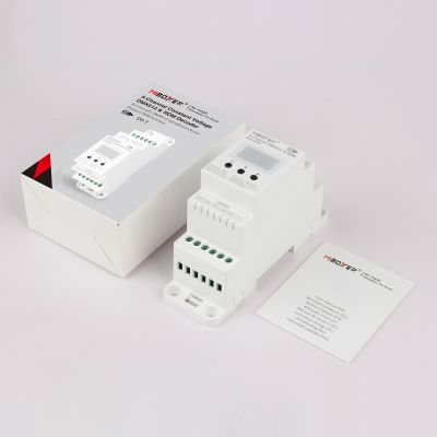 MiBoxer D5-T LED-Decoder mit Verpackung und Zubehör Art. 23001 MiBoxer D5-T 5-Kanal DMX512 RDM LED-Decoder mit Verpackung und Zubehör für Hutschiene Art. 23001