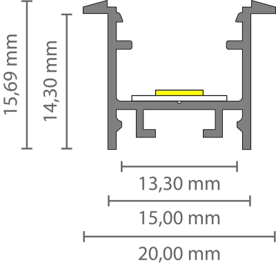 Schmales LED Alu Einbauprofil 2m Exo-A2F-13 (13mm) –| Flaches Aluminiumprofil für LED-Strips Schmales LED Alu Einbauprofil 2m Exo-A2F-13 (13mm) –| Flaches Aluminiumprofil für LED-Strips