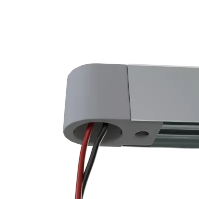 Endkappe Rund für LED Alu Aufbauprofil mit Kabelführung Exo-N4_24 + Cover PC51 _24
