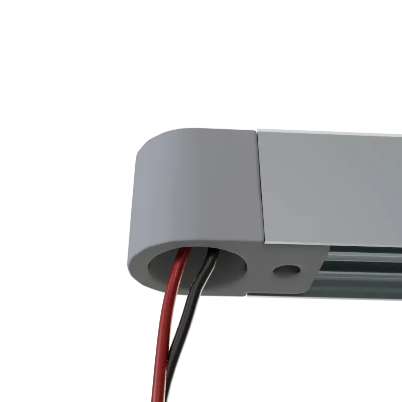 Endkappe Rund für LED Alu Aufbauprofil mit Kabelführung Exo-N4_24 + Cover PC51 _24
