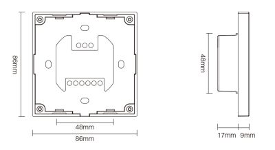 MiBoxer X1 DMX512 LED-Wandpanel – Mastercontroller für einfarbige LEDs, 4 Zonen, Touch, 230V