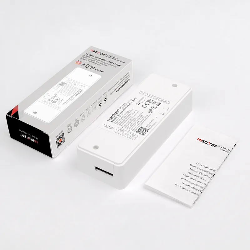MiBoxer TRI-PW WIFI LED-Dimmer für 230 V – Triac-Dimmer 500 W mit 2,4Ghz & Tastersteuerung