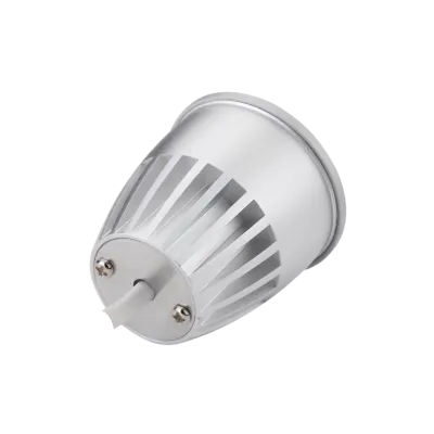 MR16 LED Spot 10W 24V DC RGBW 2700K Rückansicht Rückansicht des MR16 LED Spots 10W 24V DC RGBW mit Aluminium Kühlkörper und Anschlusskabel
