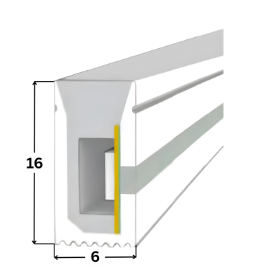 LED NEON TUBE 06×16 mm Silikon Schlauch – 5 m Rolle - 12 W – 24 V – IP67 – CRI>93 - Schneidmaß 50mm